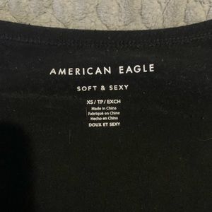 american eagle button tee